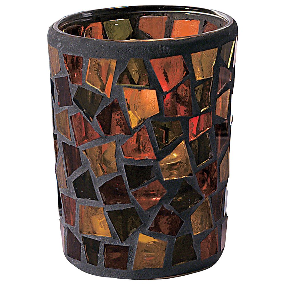 Candle Lamp&reg; Earthtones Mini Mosaic Votive Glass