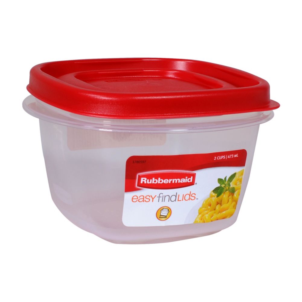 Rubbermaid&reg; 2 Cup Easy Find Red Lid Container