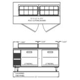 Randell&reg; 72" Side Mount Salad Top Prep Table