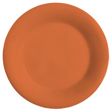 G.E.T. Diamond Mardi Gras&trade; Rio Orange Wide Rim Melamine Plate
