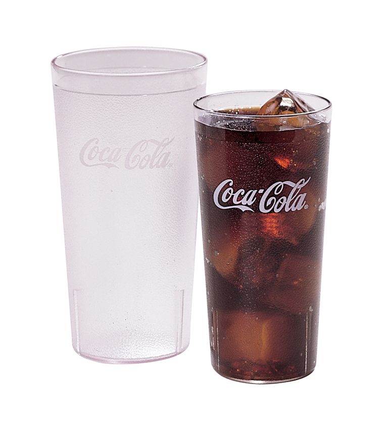 Cambro&reg; Clear 32 Oz. Coca-Cola&reg; Plastic Tumbler