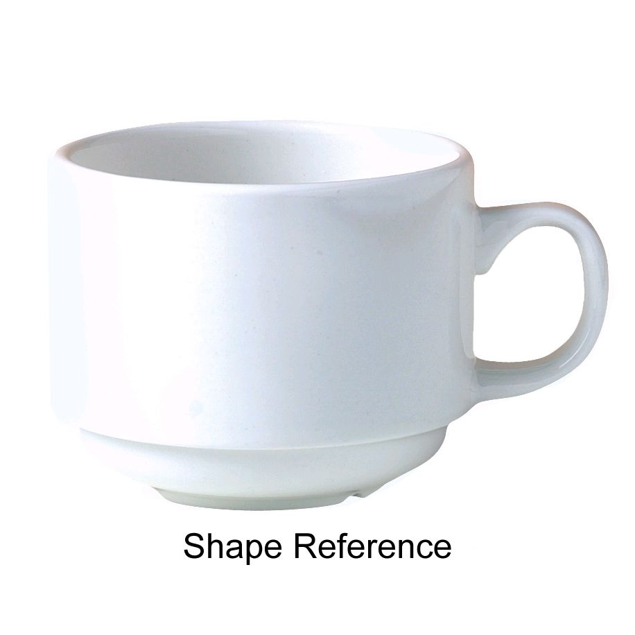 Steelite Distinction Ambassador Hunter Green White 7.5 Oz Stacking Cup