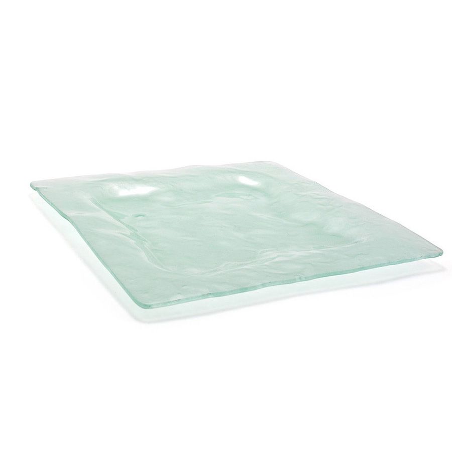 Front Of The House&reg; Frosted Arctic&trade; Glass Square Plate