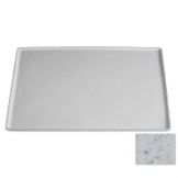 Bugambilia Small Square Buffet Disk w/ Rim, Marble White