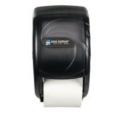 San Jamar&reg; Black Pearl Duett Standard Bath Tissue Dispenser