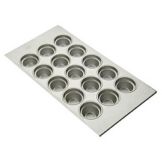 Focus Foodservice Glazed Aluminized Steel 15 Large Crown Muffin Pan