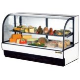 True&reg; Curved Glass Refrigerated Deli Display Case, 43 Cubic Ft