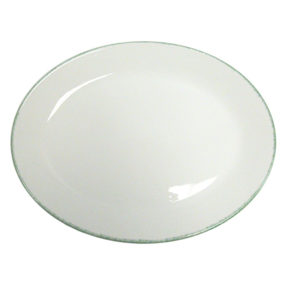 Steelite Performance Simplicity Green Dapple 12" Oval Coupe Platter