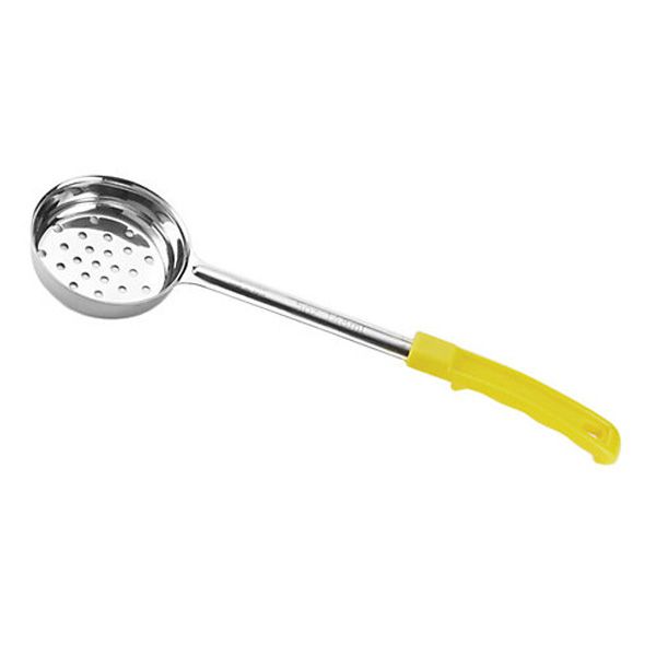 Tablecraft 5 Oz Perforated One Piece Spoonouts with Yellow Handle