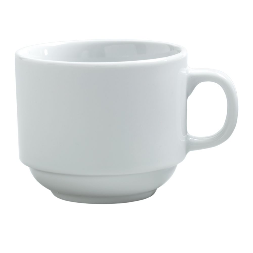 Steelite Varick Cafe White Porcelain 7 Oz Stacking Cup