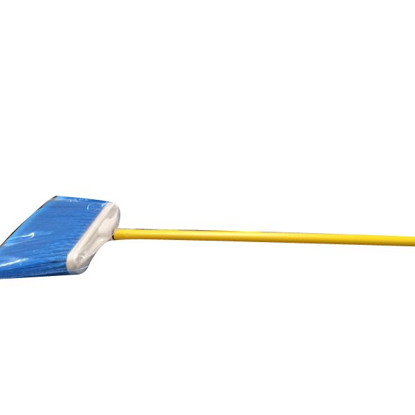 Large Angled Broom w/ 60" Yellow Metal Handle
