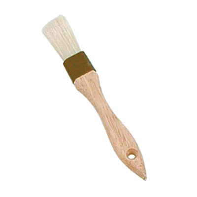 Update International Flat Nylon Pastry Brush w/ 1" Boar Bristles