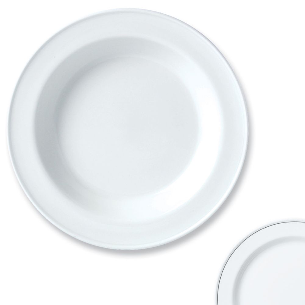 Steelite Performance Simplicity Black Line Slimline 12.8 Oz Soup Plate