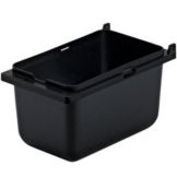 Server 1/9-Size Black Plastic Jar, 3-1/2" Deep, 87202