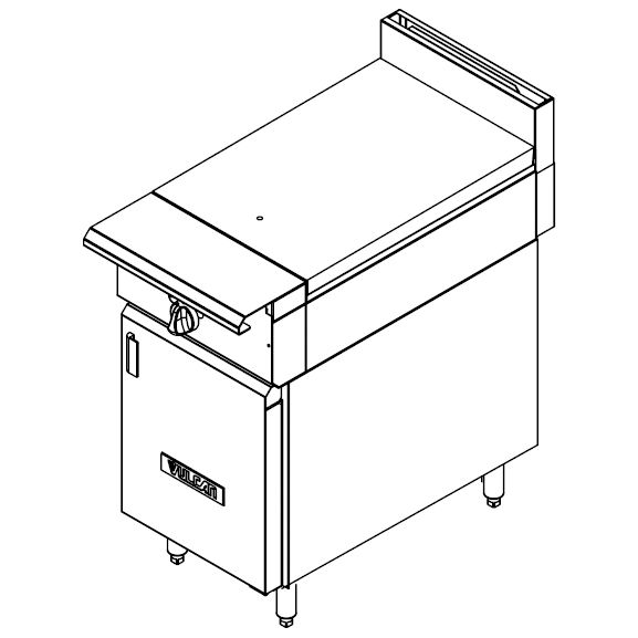 Vulcan Hart Heavy Duty 18" Gas Range w/ Cabinet Base