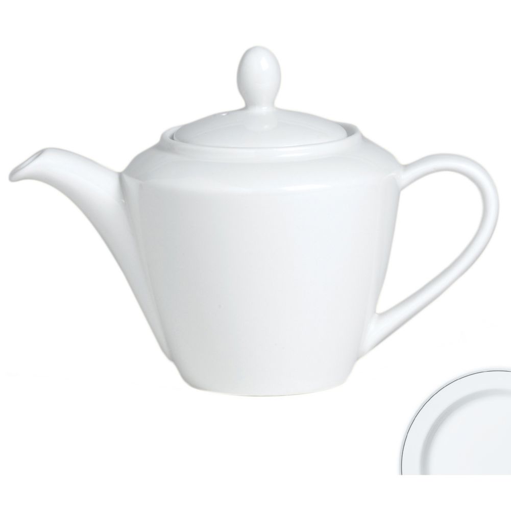 Steelite Performance Simplicity Black Line Madison 21 Oz Teapot