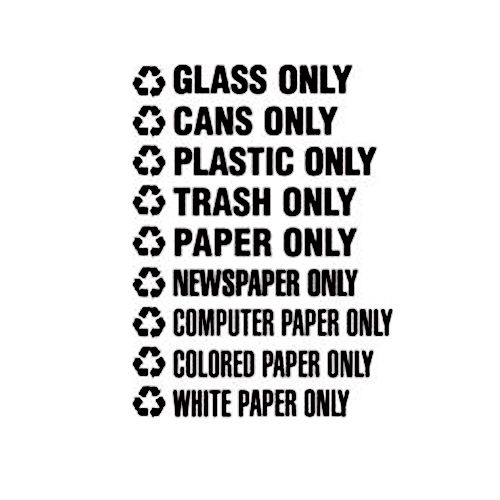 Rubbermaid&reg "Paper Only" Recycling Decal