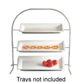 Bon Chef Gray 3-Tier Wire Display Stand for Rectangular Display Pans