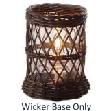 Candle Lamp&reg; 5" Brown Wicker Lamp Base