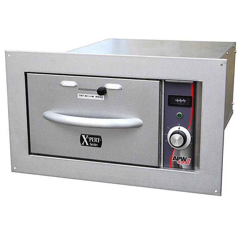 APW Wyott Built-In Single Slimline Countertop Holding Drawers, HDDS-1B