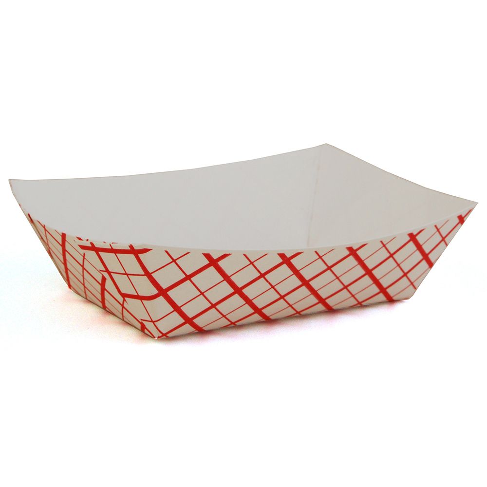 Spring Grove Boardwalk Red Weave .5 Lb Paperboard Food Tray