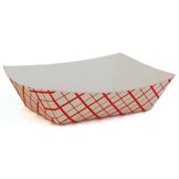 Spring Grove Boardwalk Red Weave .5 Lb Paperboard Food Tray