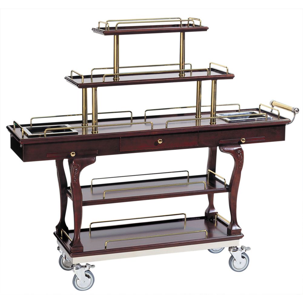 Bon Chef Mahogany 5-Tier 62" Dessert Cart