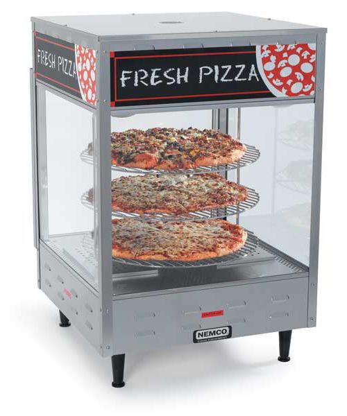 NEMCO Rotating 3-shelve Hot Pizza or Pretzel Merchandising Case