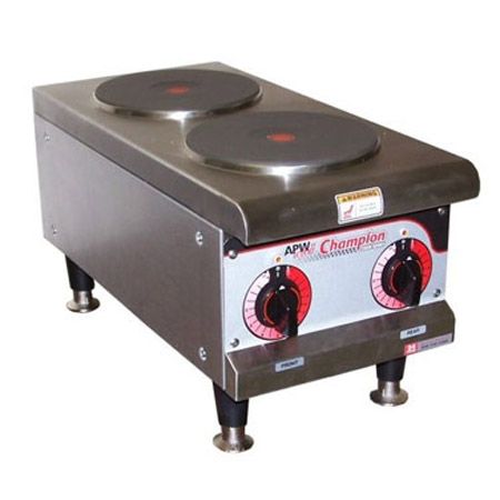 APW / Wyott&reg; Electric Hot Plate w/ 2 Solid Burners