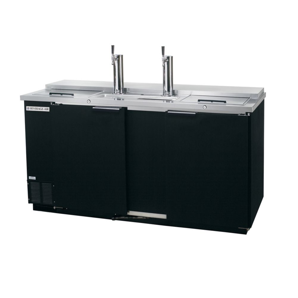 Beverage-Air 69" Black Draft Beer Cooler