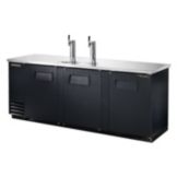 True&reg; Black 2-Tap Direct Draw Beer Dispenser f/  4 Half-Barrels