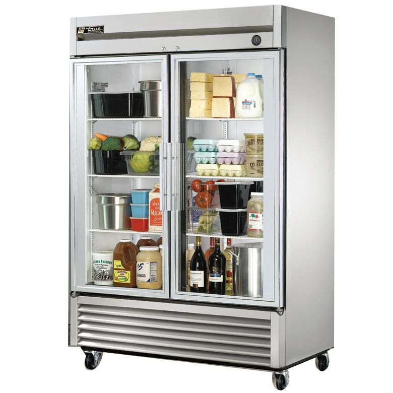 True&reg; T-Series 2-Glass Full Door Reach-In 49 Cu Ft Refrigerator