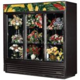 True&reg; Black Glass Swing Door Floral Case Refrigerator, 69 Cubic Ft