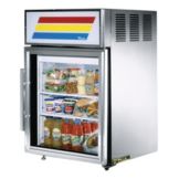 True&reg; S/S Glass Door Countertop Refrigerator, 5 Cubic Ft