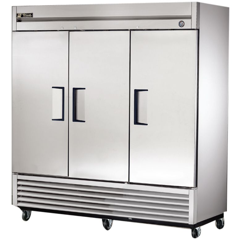 True&reg; T-Series 3-Solid S/S Door Reach-In Refrigerator, 72 Cubic ft