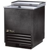 True&reg; Black 24 CF / 2-Shelf Glass and Plate Chiller / Froster