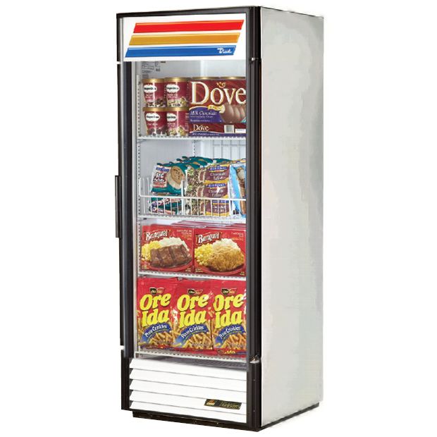 True&reg; 1-Swing Glass Door Freezer Merchandiser, 12 Cubic Ft