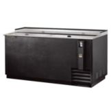 True&reg; 32.5 Case / 12 oz Can Black Deep Well Bottle Cooler