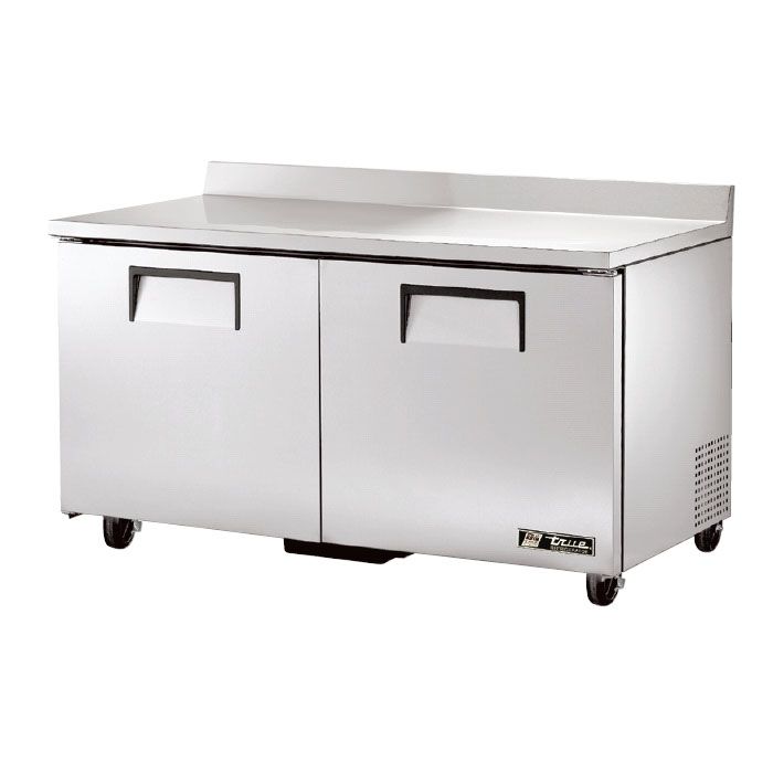 True&reg; S/S Solid Door 4-Shelf 15.5 Cu Ft Worktop Refrigerator