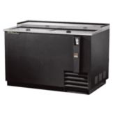 True&reg; Black Deep Well Bottle Cooler, 24 Cases / 12 oz Cans