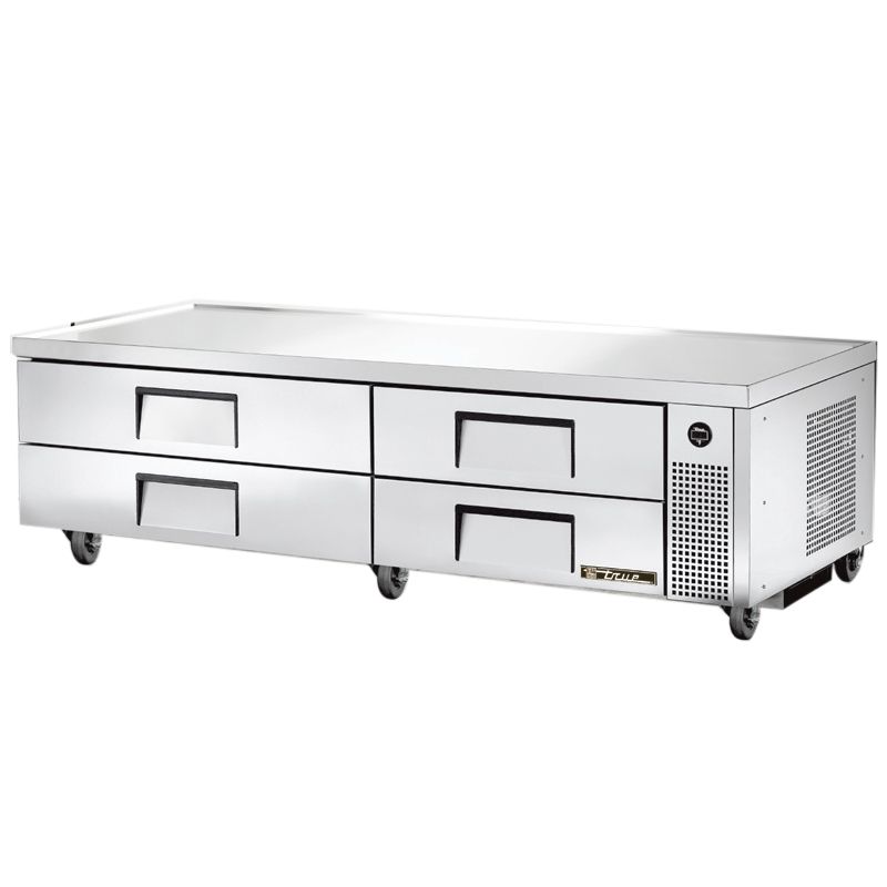 True&reg; S/S 82"W 4-Drawer Refrigerated Chef Base