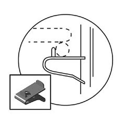 True&reg; Chrome Plated Shelf Clip