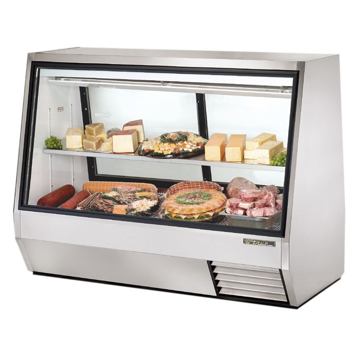 True&reg; 2-Sliding Door 1-Full Shelf Double-Duty 35 Cu Ft Deli Case