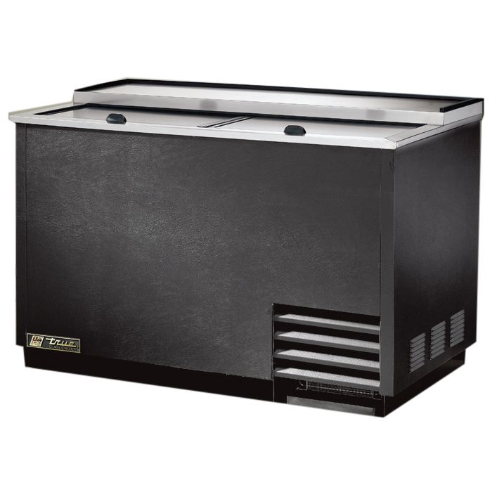 True&reg; 5-Shelf Black Glass and Plate Chiller/Froster, 50 Cubic Ft