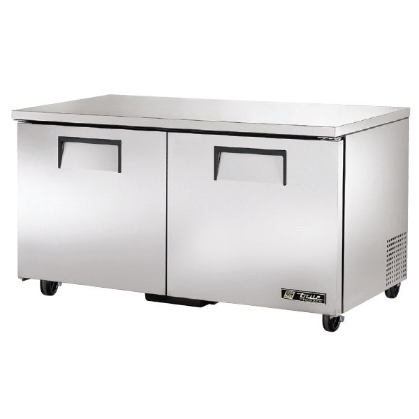 True&reg; 2-Door 4-Shelf 15.5 Cu Ft Undercounter Freezer w/ Casters