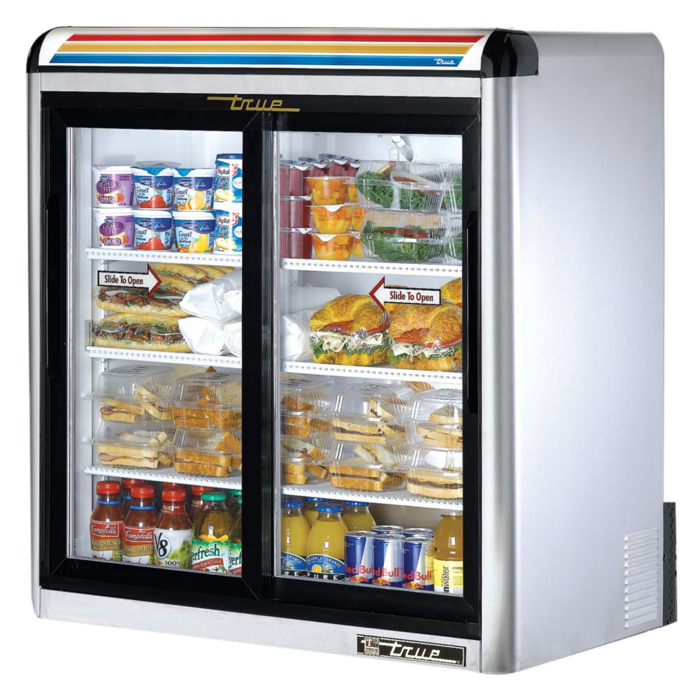 True&reg; S/S Glass Door Countertop Refrigerator, 9 Cubic Ft