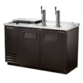 True&reg; Black Club Top Direct Draw Beer Dispenser f/ 2 Half-Barrels