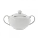 10 Strawberry Street Classic White Covered Sugar Bowl