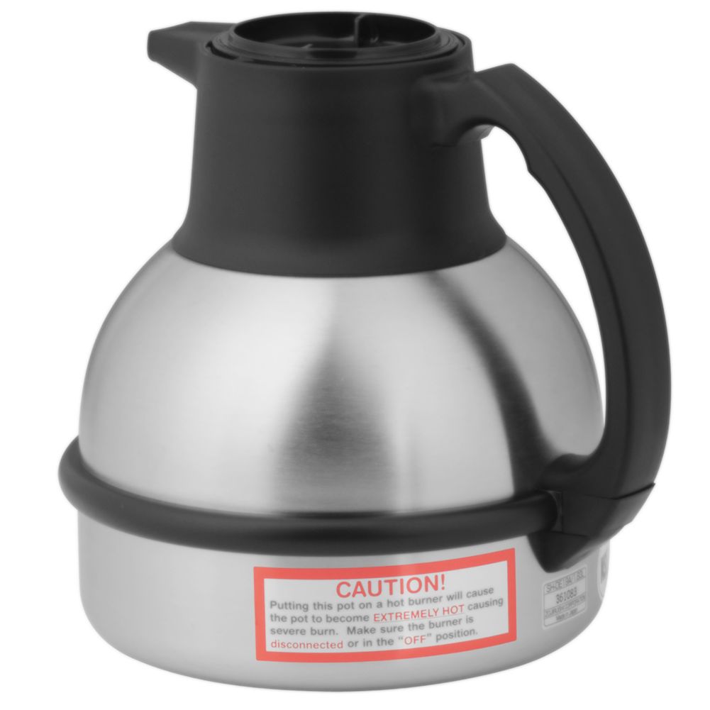 BUNN&reg; S/S Deluxe 64 Oz Thermal Carafe with Black Lid