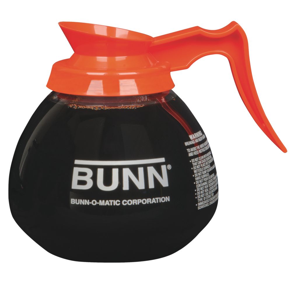 BUNN&reg; 64 Oz Orange 12-Cup Coffee Decanter / Case of 1